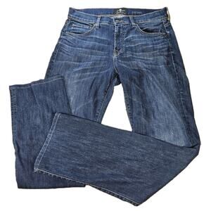 7 Seven for All Mankind Men's Carsen Jeans Blue Dark Wash Size 32 Stretch Denim